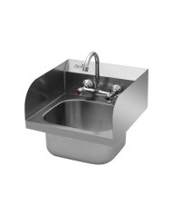 FREGADERO MURAL ACERO INOX PROFESIONAL CON GRIFO Y BACKSPLASH CHEF PRO