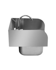 FREGADERO MURAL ACERO INOX PROFESIONAL CON GRIFO Y BACKSPLASH CHEF PRO