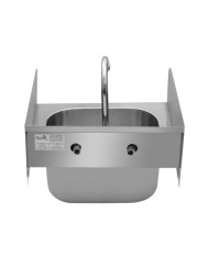 FREGADERO MURAL ACERO INOX PROFESIONAL CON GRIFO Y BACKSPLASH CHEF PRO