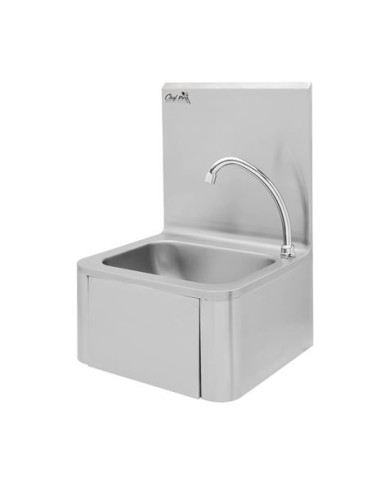 FREGADERO MURAL ACERO INOX PROFESIONAL CON GRIFO Y DISPENSADOR CHEF PRO