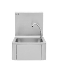 FREGADERO MURAL ACERO INOX PROFESIONAL CON GRIFO Y DISPENSADOR CHEF PRO