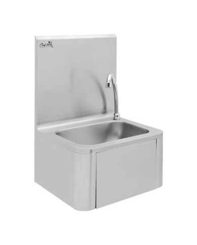 FREGADERO MURAL ACERO INOX PROFESIONAL CON GRIFO Y DISPENSADOR CHEF PRO