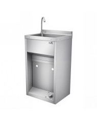 LAVAMANOS ACERO INOX INDUSTRIAL CON GRIFO DE PIE Y DISPENSADOR CHEF PRO