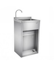 LAVAMANOS ACERO INOX INDUSTRIAL CON GRIFO DE PIE Y DISPENSADOR CHEF PRO