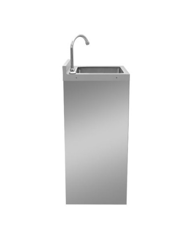 LAVAMANOS ACERO INOX INDUSTRIAL CON GRIFO DE PIE Y DISPENSADOR CHEF PRO