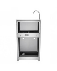 LAVAMANOS ACERO INOX INDUSTRIAL CON GRIFO DE PIE Y DISPENSADOR CHEF PRO