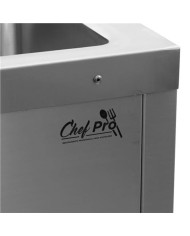 LAVAMANOS ACERO INOX INDUSTRIAL CON GRIFO DE PIE Y DISPENSADOR CHEF PRO