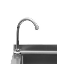 LAVAMANOS ACERO INOX INDUSTRIAL CON GRIFO DE PIE Y DISPENSADOR CHEF PRO