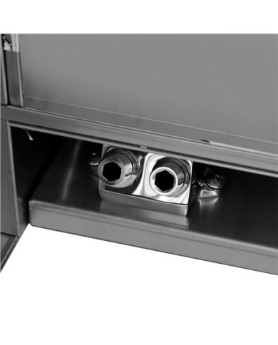 LAVAMANOS ACERO INOX INDUSTRIAL CON GRIFO DE PIE Y DISPENSADOR CHEF PRO