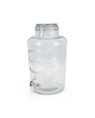 TARRO VIDRIO DISPENSADOR CON GRIFO 8 LITROS LA MEDITERRANEA