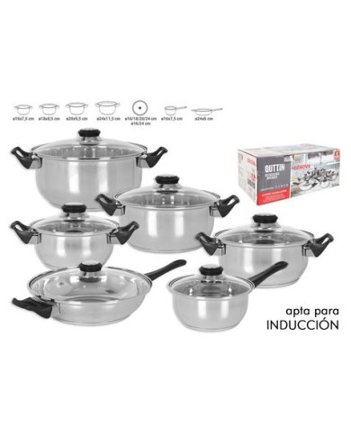 BATERIA DE COCINA 6 PIEZAS INDUCCION GENOVA QUTTIN