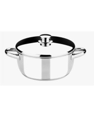 CACEROLA ACERO INOXIDABLE 20CM 2.5 LITROS OPTIMA CON TAPA ACERO MONIX