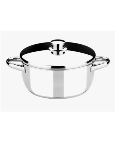 CACEROLA ACERO INOXIDABLE 22CM 3 LITROS OPTIMA CON TAPA ACERO MONIX