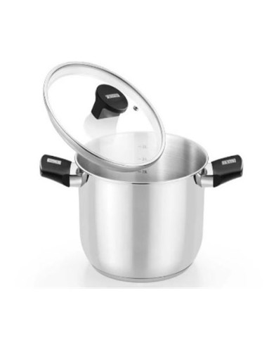 OLLA DE ACERO INOX CON TAPA DE CRISTAL 24CM ELITE MONIX