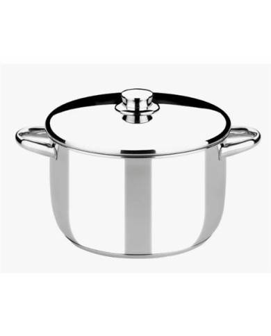 OLLA DE ACERO INOXIDABLE 24CM 6 LITROS OPTIMA CON TAPA ACERO MONIX