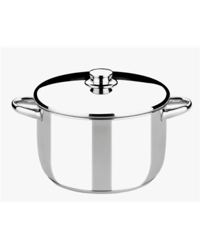 OLLA DE ACERO INOXIDABLE 26CM 8 LITROS OPTIMA CON TAPA ACERO MONIX