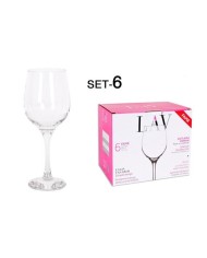 SET 6 COPAS VINO/AGUA 395CC FAME HI