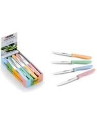 PACK EXPOSITOR 24 CUCHILLOS TOMATEROS CON SIERRA COLORES SURTIDOS MONIX