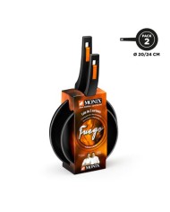 PACK 2 SARTENES ALUMINIO FORJADO 20/24CM FUEGO MONIX