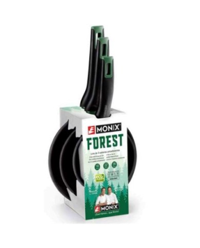 PACK 3 SARTENES ALUMINIO FORJADO 18/22/26CM FOREST MONIX