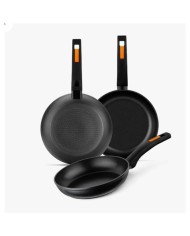 PACK 3 SARTENES ALUMINIO FORJADO 18/22/26CM FUEGO MONIX