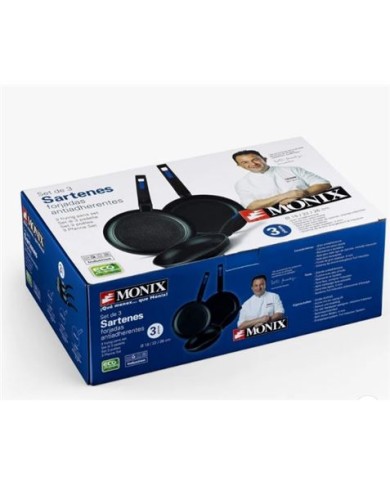 SET 3 SARTENES MARTIN BERASATEGUI 18/22/26CM MONIX