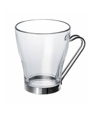 TAZA DE TE 245CC CON ASA DE ACERO INOX
