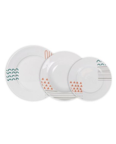 VAJILLA 12 PIEZAS VERONIQUE LA MEDITERRANEA