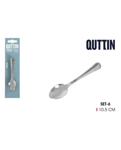 PACK 6 CUCHARAS CAFE 10.5CM SOFIA QUTTIN