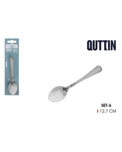 PACK 6 CUCHARAS TE 12.7CM SOFIA QUTTIN