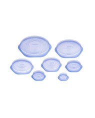 SET 10 TAPAS DE SILICONA PROTECCION ALIMENTOS MONIX