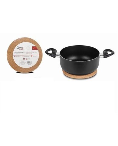 SET 2 SALVAMANTELES CORCHO REDONDO 18CM URBAN LIVING