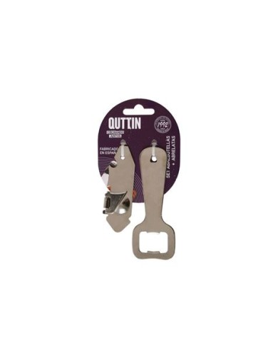 SET ABRELATAS 8CM + ABRE BOTELLAS 10CM QUTTIN
