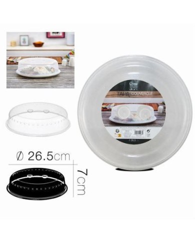 TAPA MICROONDAS TRANSPARENTE 26.5X7