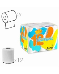 PACK 12 ROLLOS PAPEL HIGIENICO DOBLE CAPA RENOVA