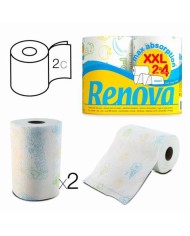 PACK 2 ROLLOS PAPEL DE COCINA AOBSORVENTE MAXI XXL RENOVA