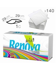 SERVILLETAS 29X29 BLANCAS 140 UNIDADES RENOVA