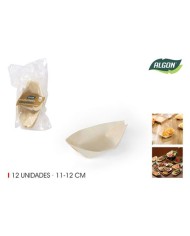 PACK 12 CUENCOS MADERA APERITIVOS 10CM ALGON