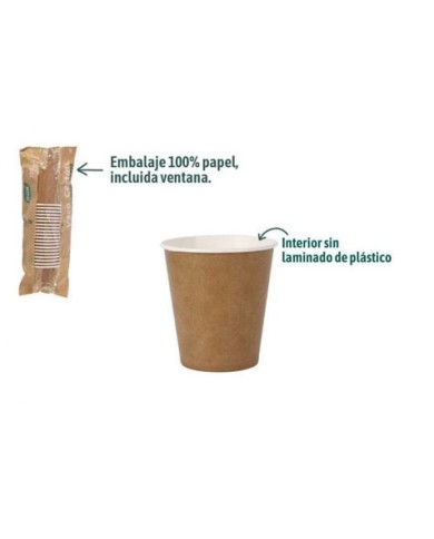 SET 20 VASOS CARTON KRAFT 120CC ALGON