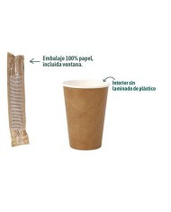 SET 50 VASOS CARTON KRAFT 200CC ALGON