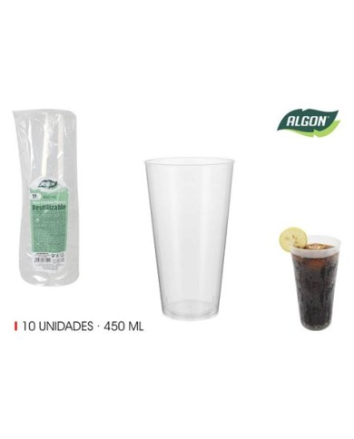 SET 10 VASOS COCKTEL / COMBINADO 450ML ALGON