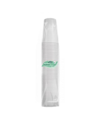 PACK 50 VASOS PLASTICOS BLANCO 250CC ALGON