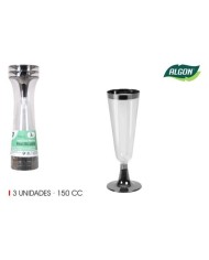 SET 3 COPAS CAVA 3 PIEZAS 150CC ALGON