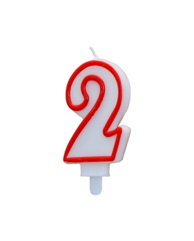 VELA BLANCA Y ROJA NUMERO 2 ALGON