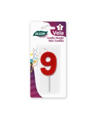VELA ROJA NUMERO 9 ALGON