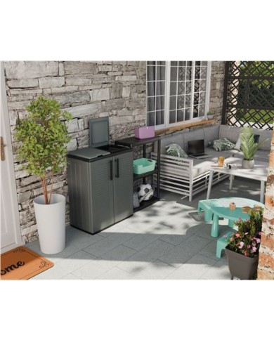 ARMARIO BAJO CON DOBLE TAPA PARA RECICLAJE 680X370X840MM ARTPLAST