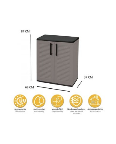 ARMARIO BAJO DE PLÁSTICO 680X370X840MM LINEA EASY ARTPLAST