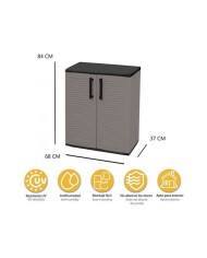 ARMARIO BAJO DE PLÁSTICO 680X370X840MM LINEA EASY ARTPLAST