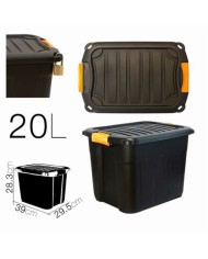 CAJA DE ALMACENAJE 39X29.5X28.3CM NEGRA PARABOX
