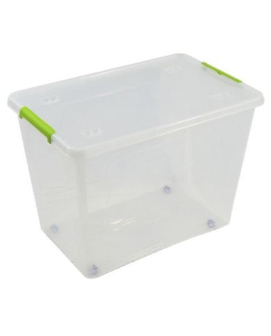 CAJA ORGANIZADORA CON TAPA, RUEDAS Y CIERRES 585X390X410MM ARTPLAST